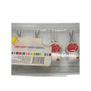 Set of 4 So Hot Way Cool Picks Ceramic Handle Grill Design NEW